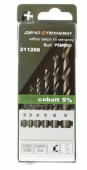 Набор сверл по металлу с 2 по 8мм cobalt 5%
